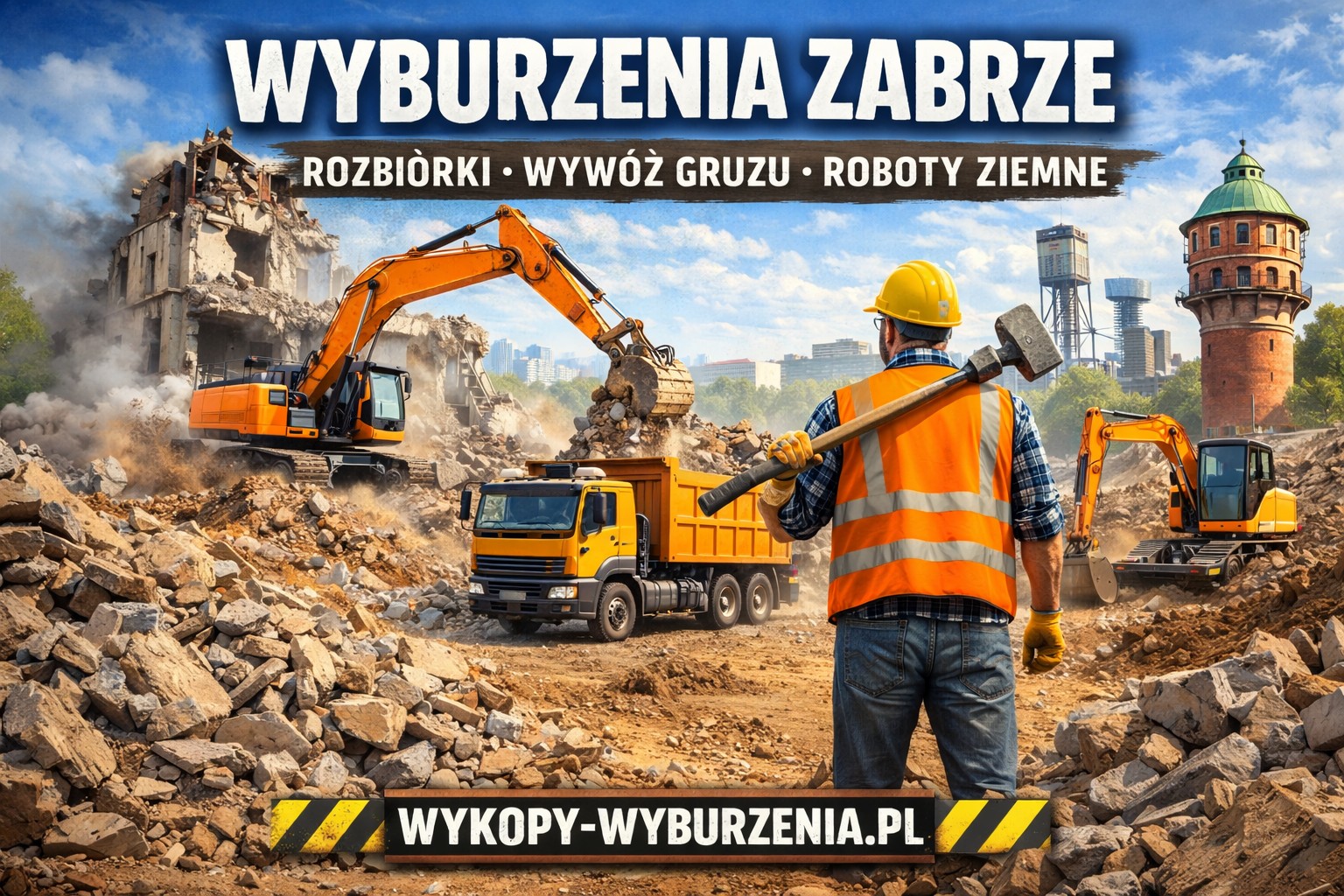Wyburzenia Zabrze – rozbiórki, wywóz gruzu, roboty ziemne | Wykopy-Wyburzenia.pl