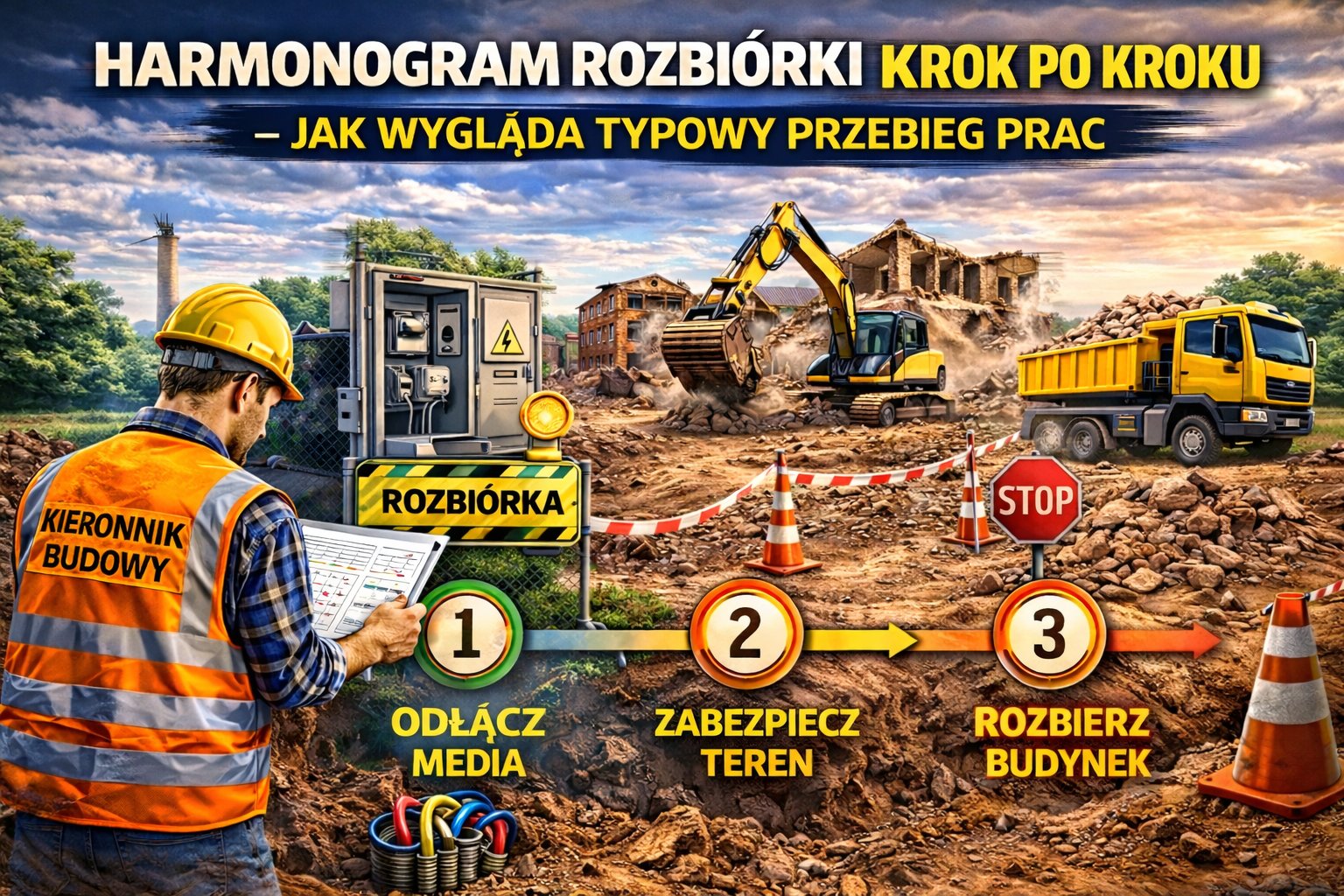Harmonogram rozbiórki krok po kroku – jak wygląda typowy przebieg prac