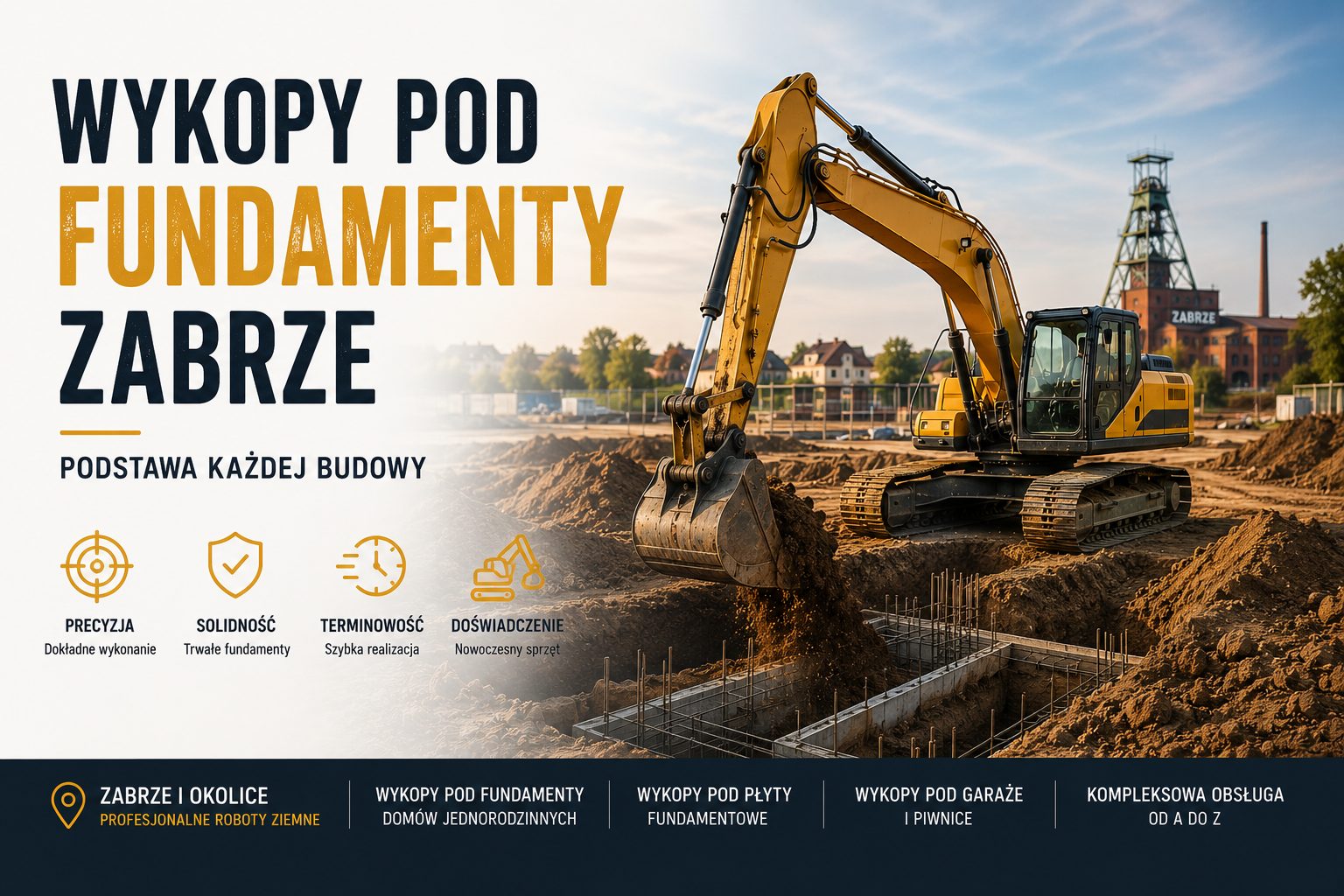 Wykopy pod fundamenty Zabrze – podstawa każdej budowy