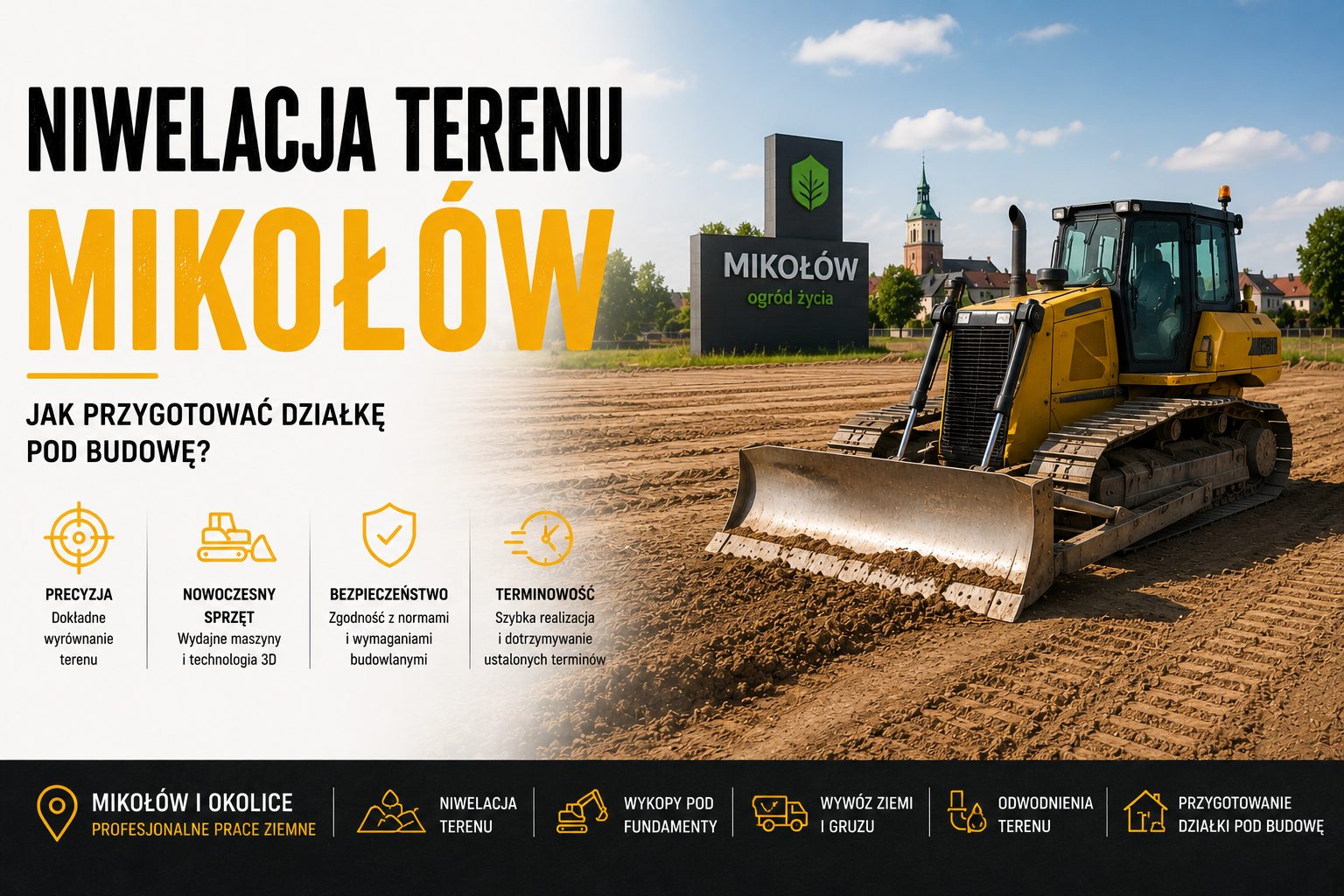 Niwelacja terenu Mikołów – jak przygotować działkę pod budowę?