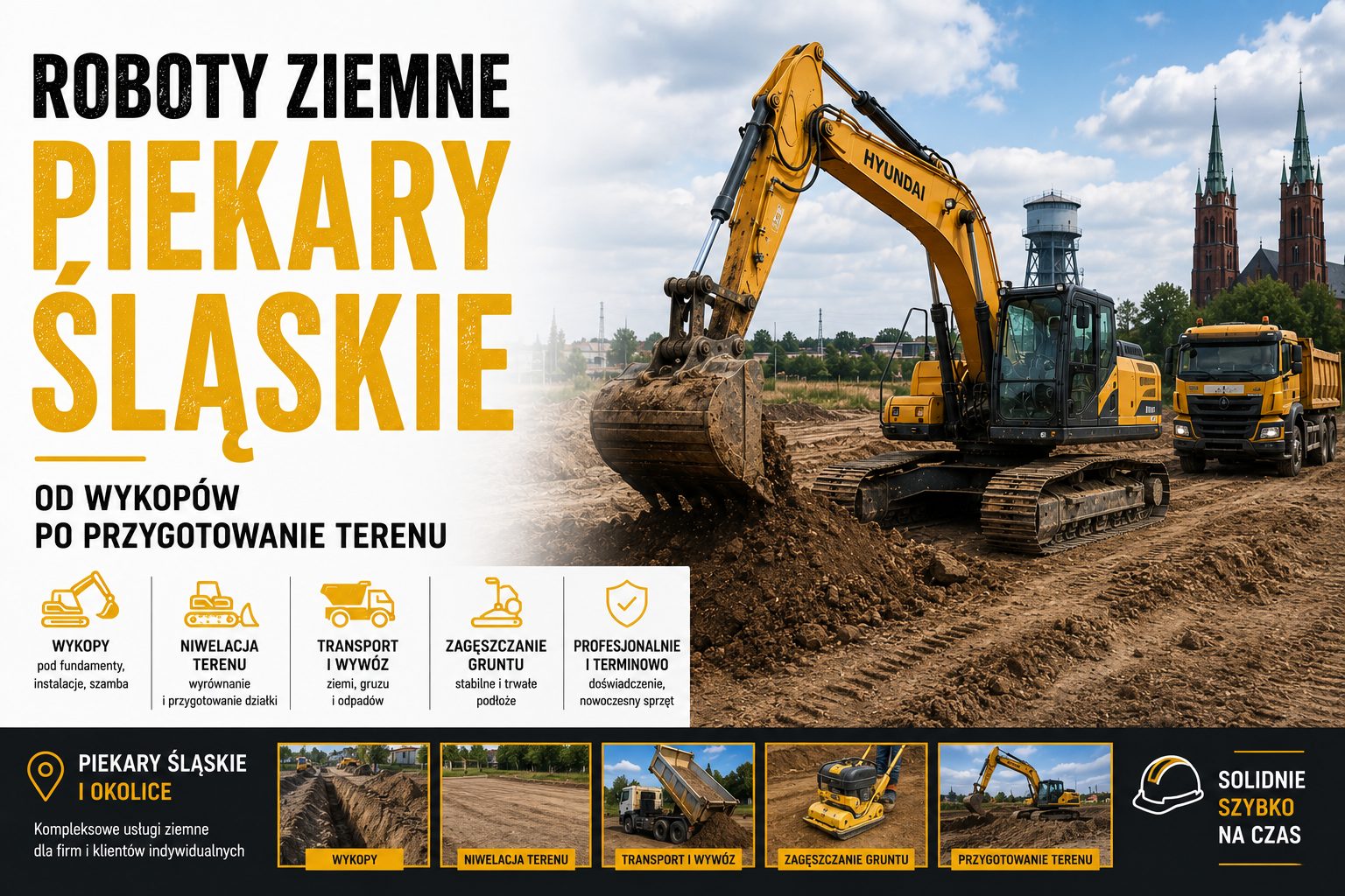 Roboty ziemne Piekary Śląskie – od wykopów po przygotowanie terenu