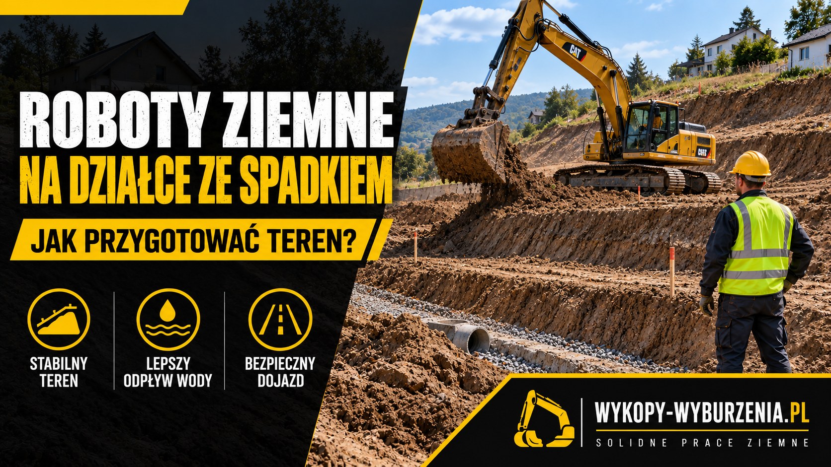 Roboty ziemne na działce ze spadkiem | Jak przygotować teren?