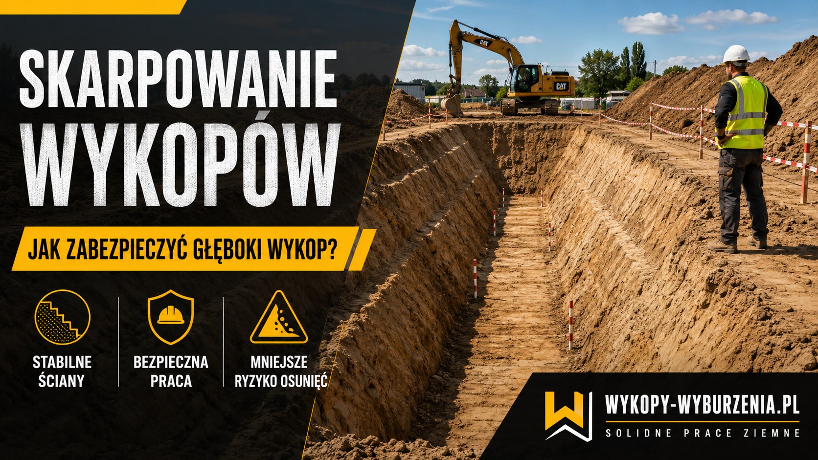 Skarpowanie wykopów | Jak zabezpieczyć głęboki wykop?
